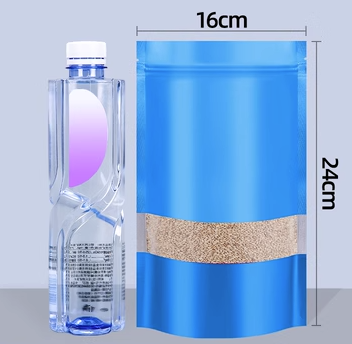 Popular blue ziplock bags (20 silk 16*24+4CM 100 pieces)