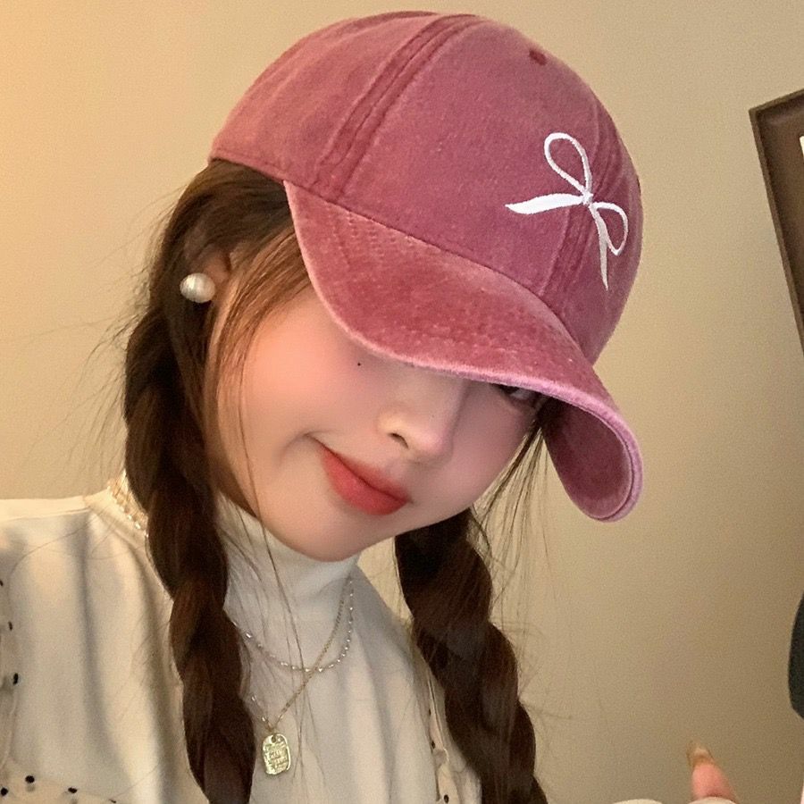 Vintage Bow-knot Embroidered Baseball Cap