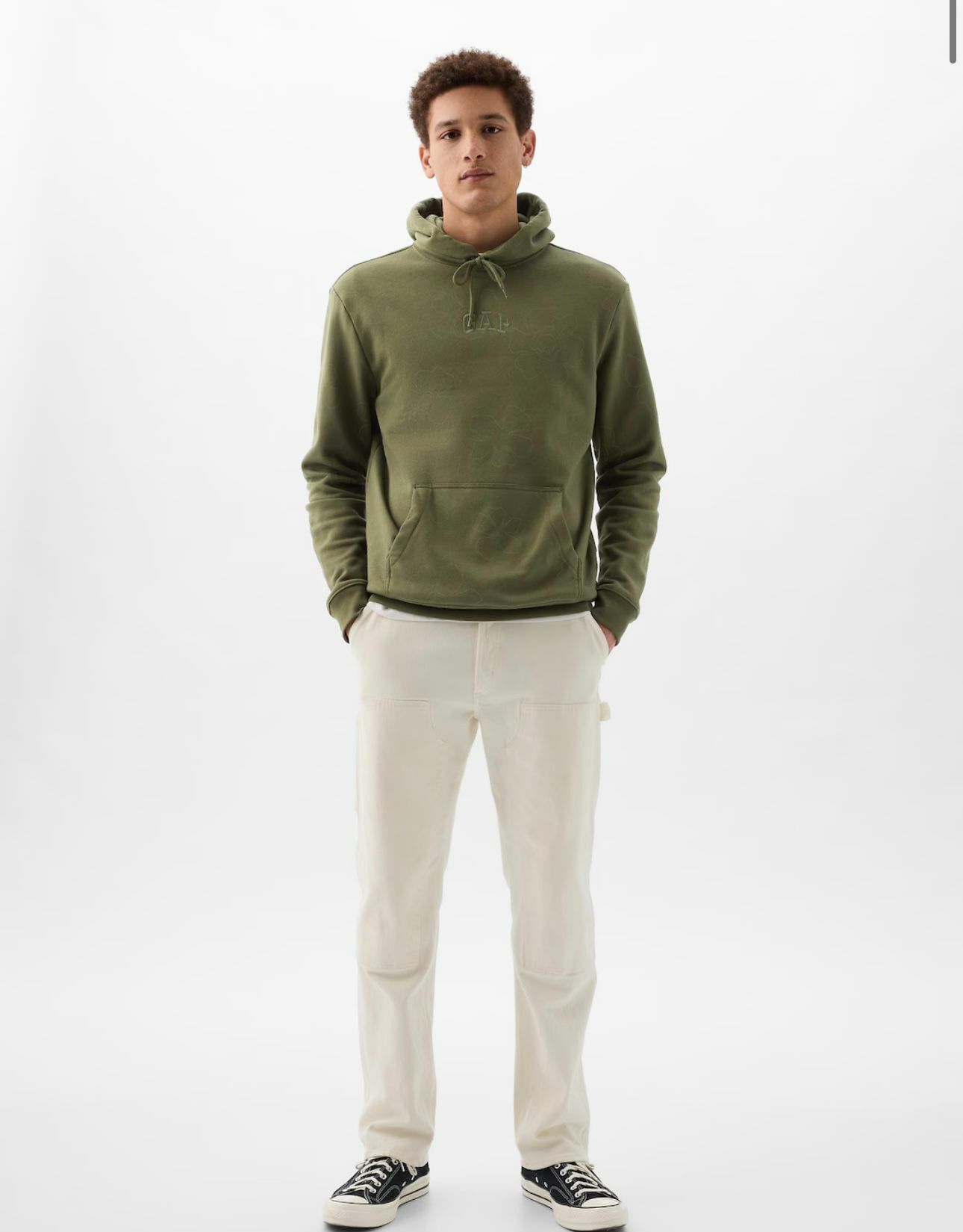 【預訂】GAP F082696 刺繡logo有帽衛衣 (綠色)