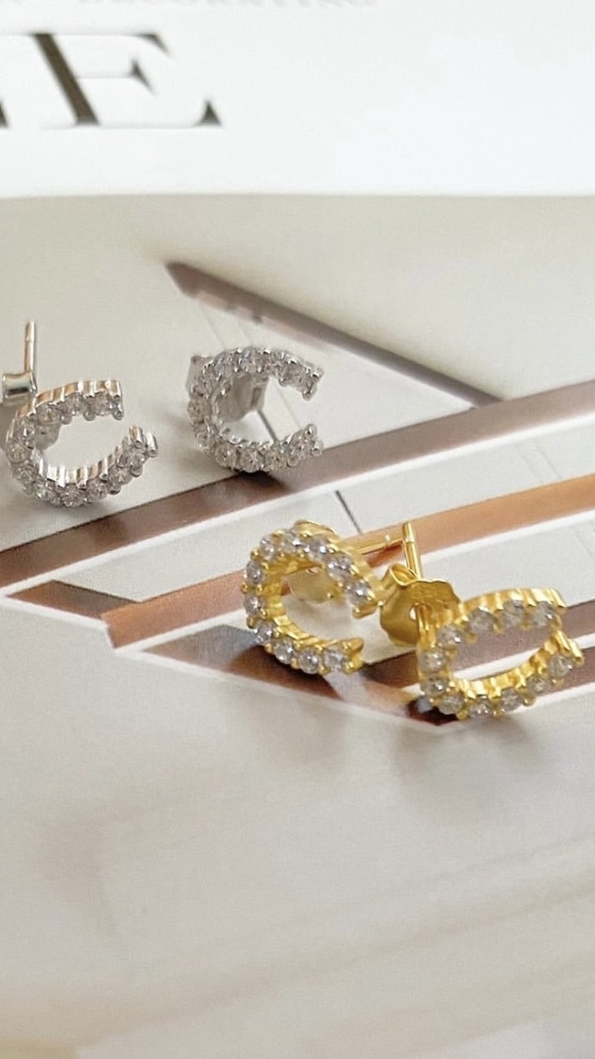 S925 shiny horse shoe pierce