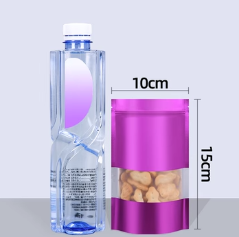 Popular purple ziplock bags (20 silk 10*15+4CM 100 pieces)