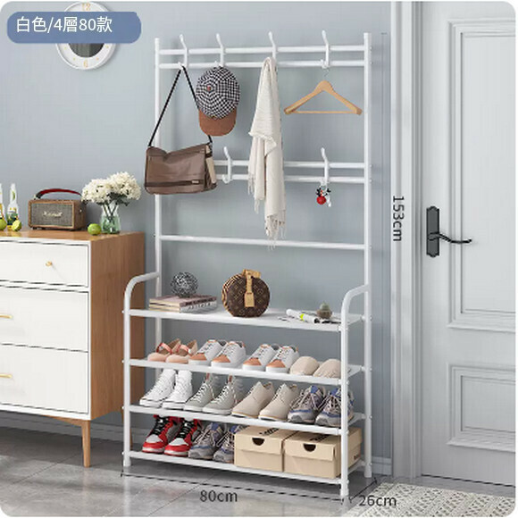 Hot recommended shoe rack simple doorway indoor good-looking shoe rack household economical multi-layer shoe cabinet (white-4 layers 80)