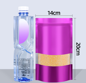Popular purple ziplock bags (20 silk 14*20+4CM 100 pieces)