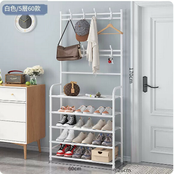 Hot recommended simple doorway indoor good-looking shoe rack household economical multi-layer shoe cabinet (white-5 layers 60)