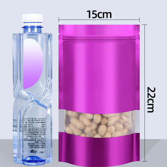 Popular purple ziplock bags (20 silk 15*22+4CM 100 pieces)