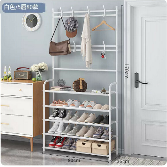 Hot recommended simple doorway indoor good-looking shoe rack household economical multi-layer shoe cabinet (white-5 layers 80)