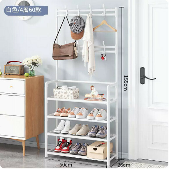 Hot recommended simple doorway indoor good-looking shoe rack household economical multi-layer shoe cabinet (white 4-layer 60 splicing model)