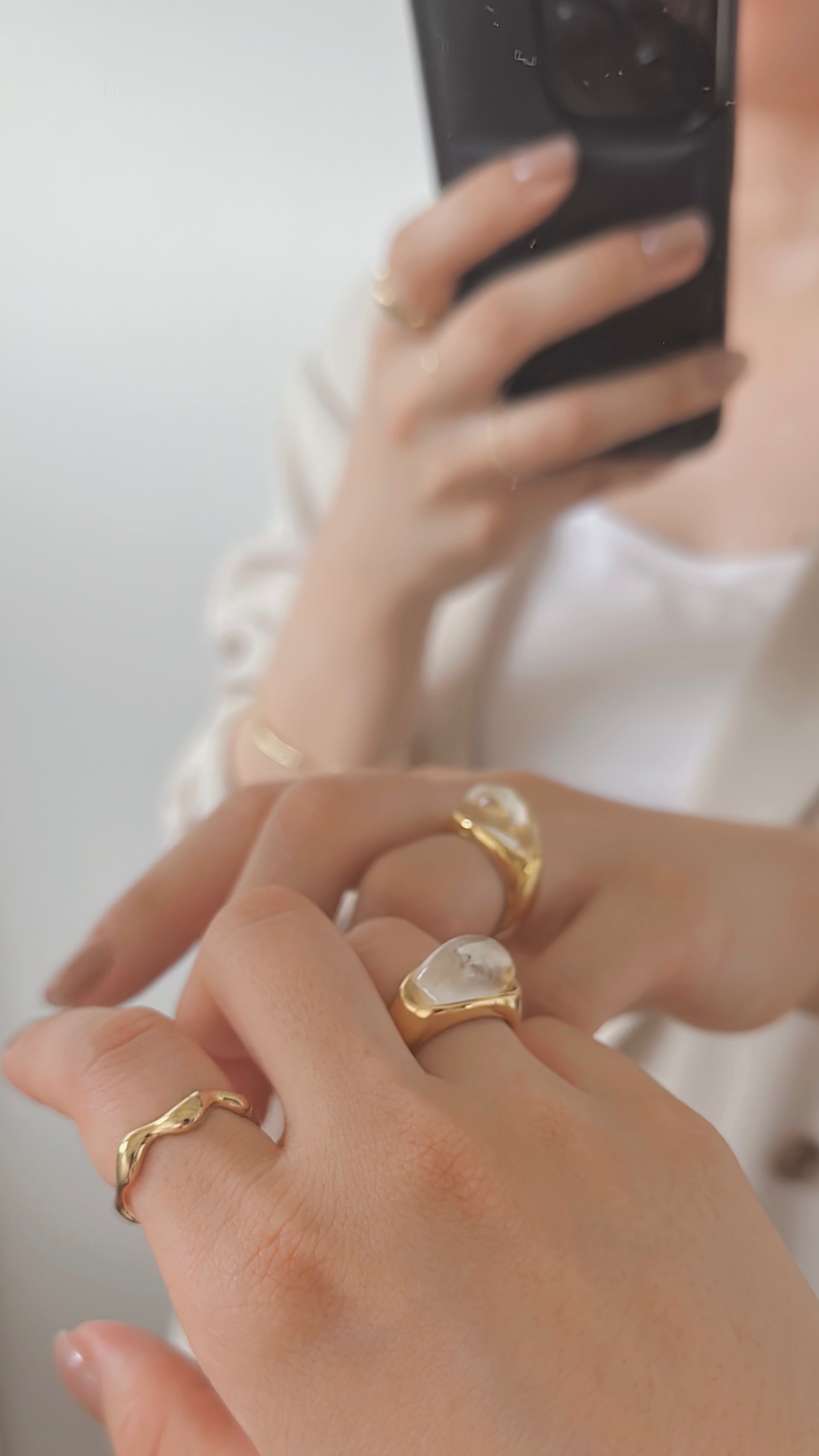 SS glass ring