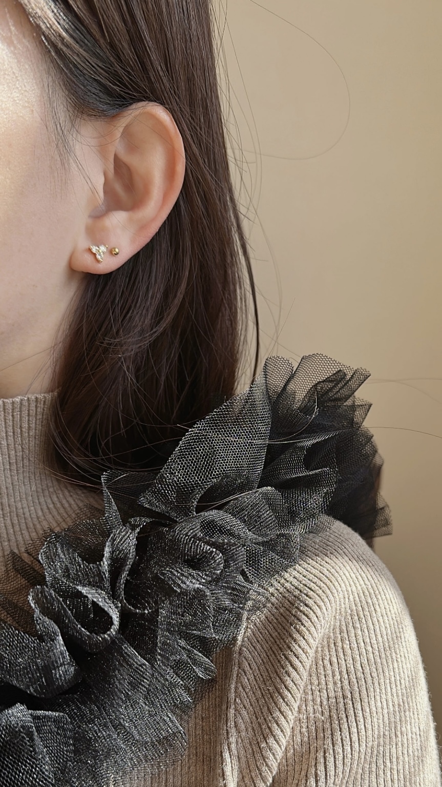 SS mini leaf pierce