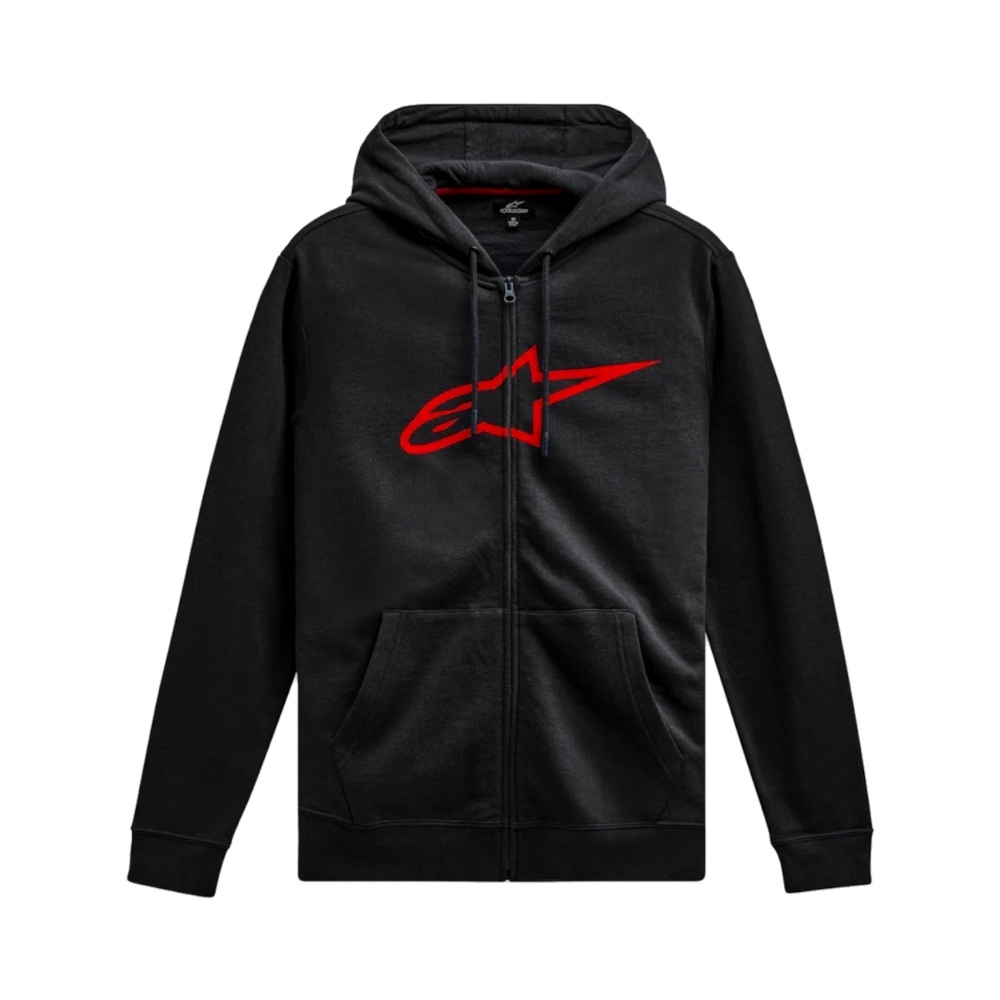 Alpinestars Standard Ageless II Zip Hoodie - Black/Red, Large, 80% Cotton 20% Polyester - View #14