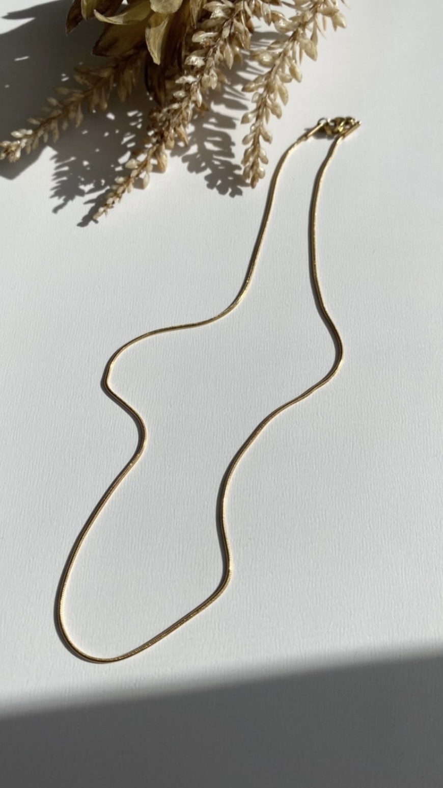 snake chain gold necklace