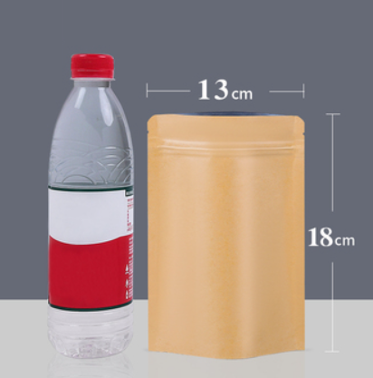 Popular cowhide self-sealing paper bags (32 silk 13CM*18CM+4CM 100 pieces)