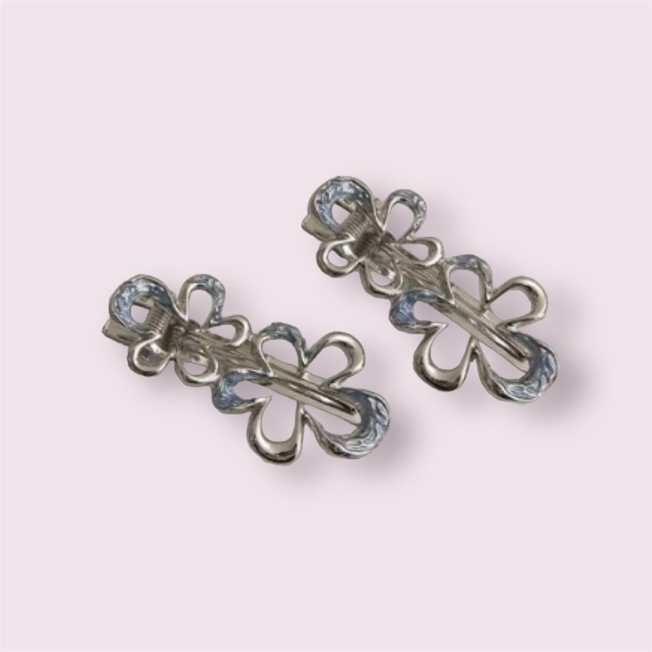 夏日海藍花朵髮夾(一組兩入)