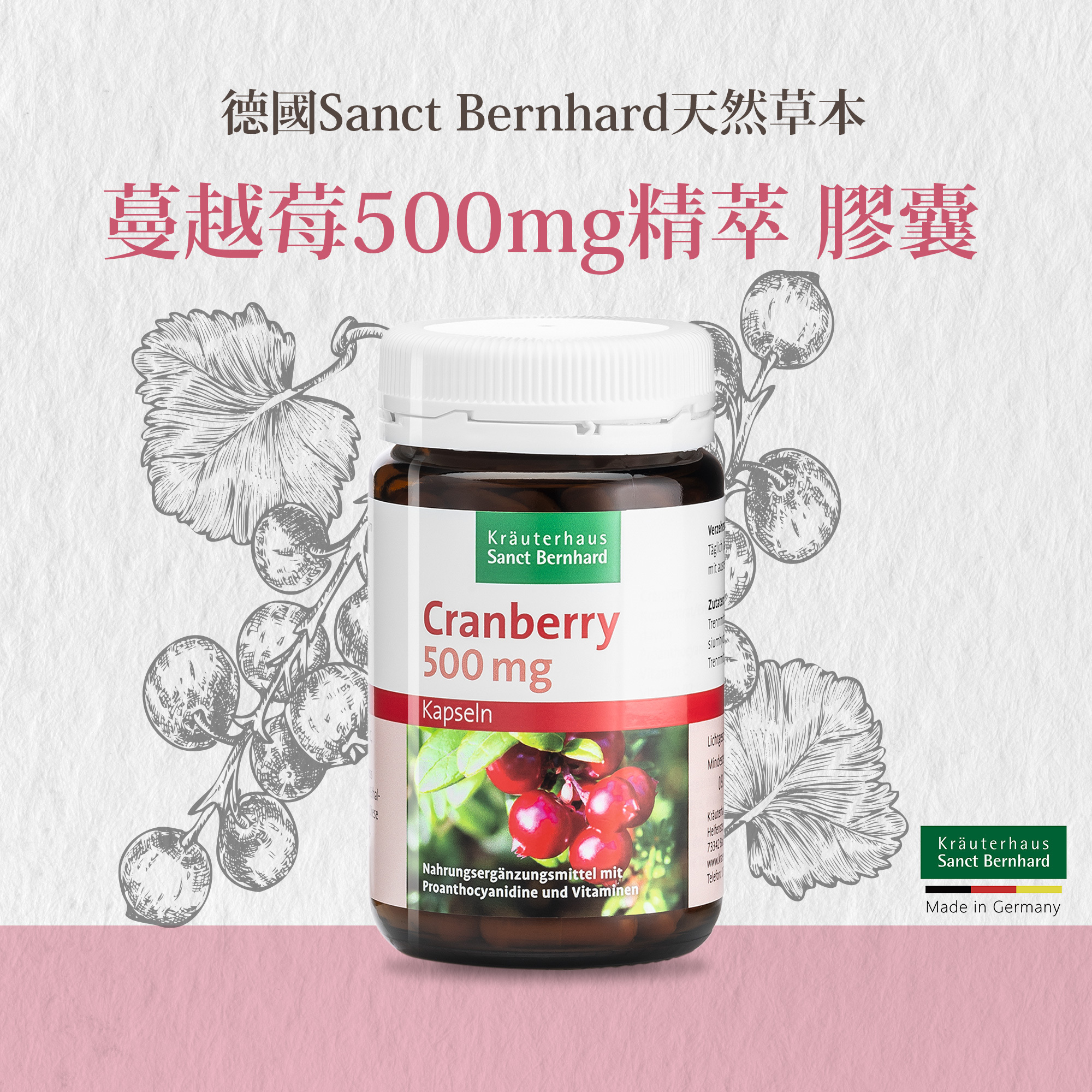 蔓越莓500mg精萃膠囊