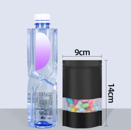 Popular black ziplock bags (20 silk 9*14+3CM 50 pieces)
