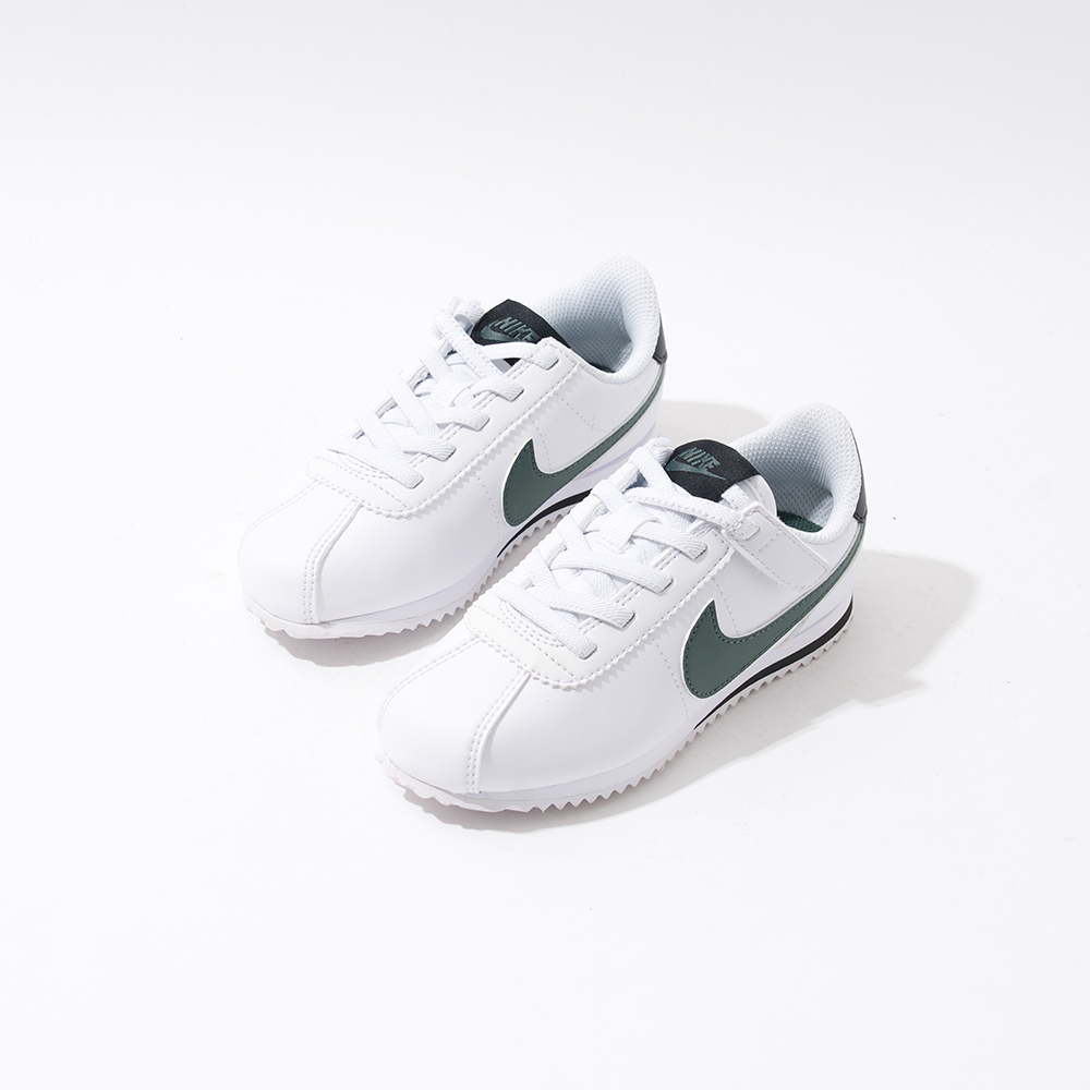Nike Kids Cortez EasyOn 小童 白黑綠 阿甘鞋 運動 魔鬼氈 彈性 休閒鞋 DM0951-106
