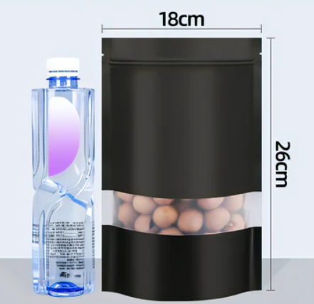 Popular black ziplock bags (20 silk 18*26+4CM 50 pieces)
