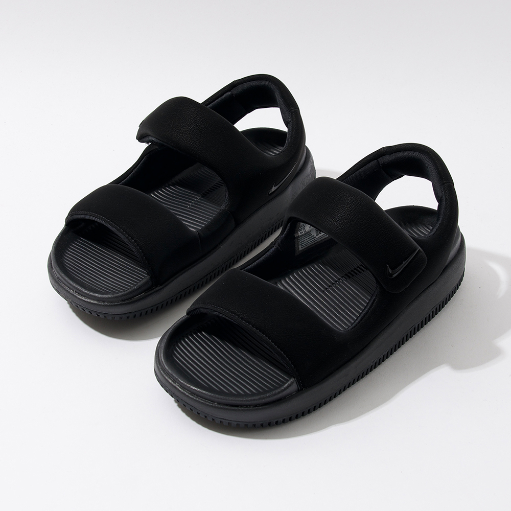Nike Calm Sandal 女 黑 麵包 厚底 QQ 泡棉 魔鬼氈 束帶 休閒 運動 涼鞋 FJ6043-001