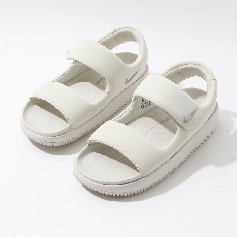 Nike Calm Sandal 女 白 麵包 厚底 QQ 泡棉 魔鬼氈 束帶 休閒 運動 涼鞋 FJ6043-002