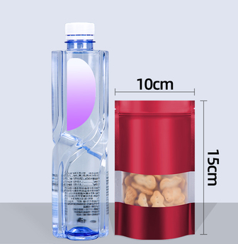 Popular red ziplock bags (20 silk 10*15+4CM 100 pieces)