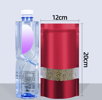 Popular red ziplock bags (20 silk 12*20+4CM 100 pieces)
