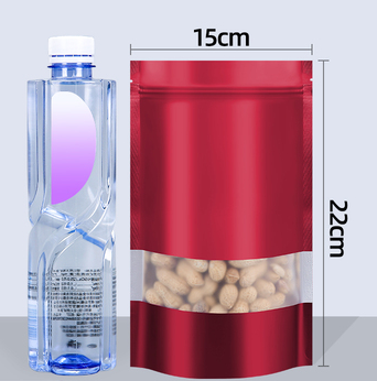 Popular red ziplock bags (20 silk 15*22+4CM 100 pieces)