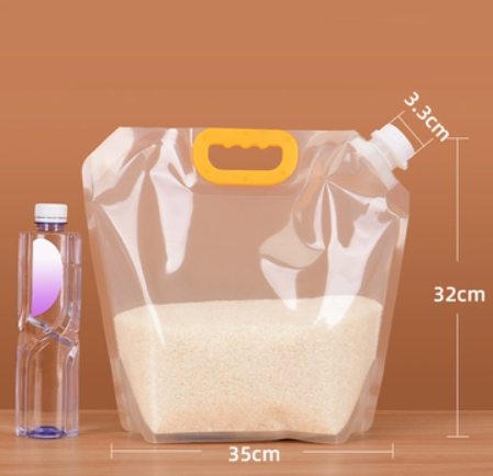 Popular food storage bag capacity 10 pounds (44 silk 35*32+7.5CM 5 pieces)