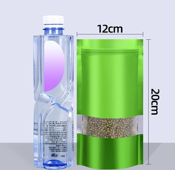 Popular green ziplock bags (20 silk 12*20+4CM 100 pieces)