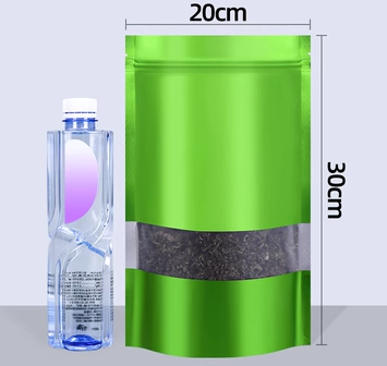 Popular green ziplock bags (20 silk 20*30+5CM 100 pieces)