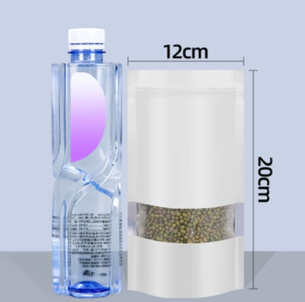 Popular white ziplock bags (20 silk 12*20+4CM 100 pieces)