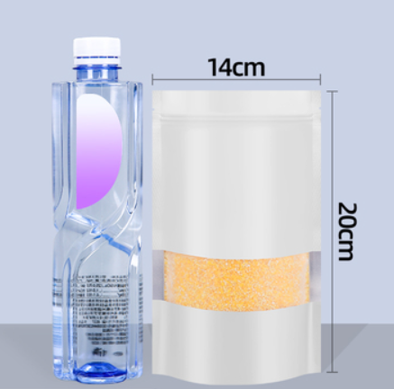Popular white ziplock bags (20 silk 14*20+4CM 100 pieces)