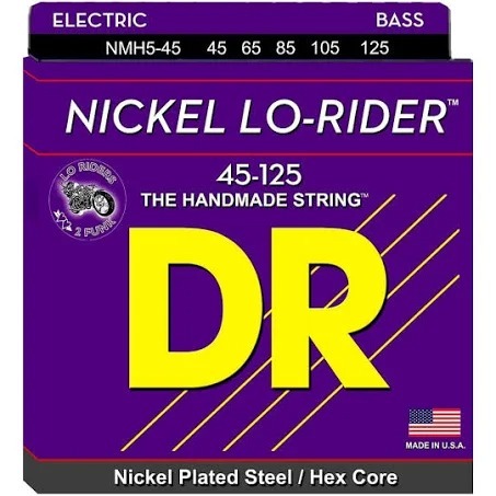 DR LO-RIDER NMH5-45 鎳纏繞 5弦電貝斯弦 45-125