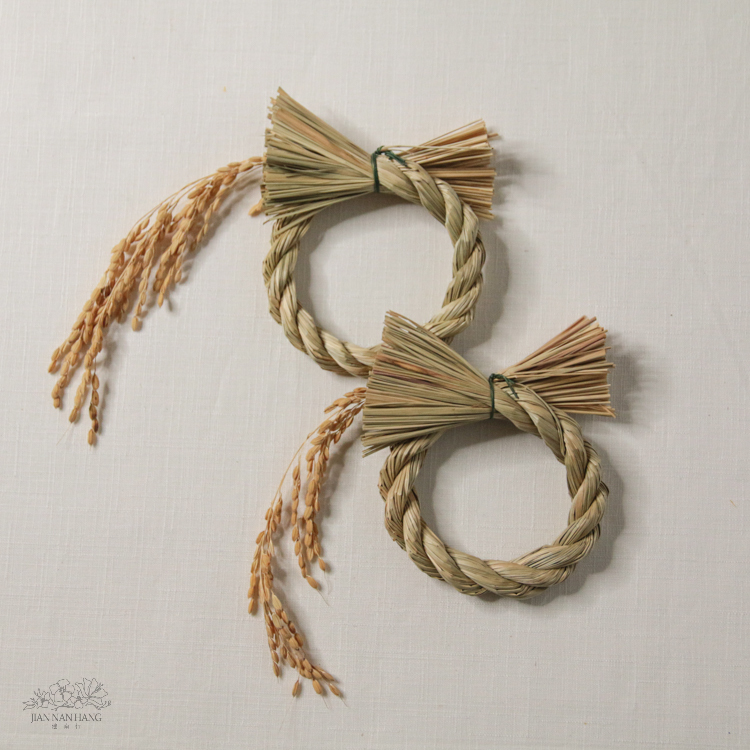 注連繩 V2NLD18 附稻穗 Ø9cm 2入