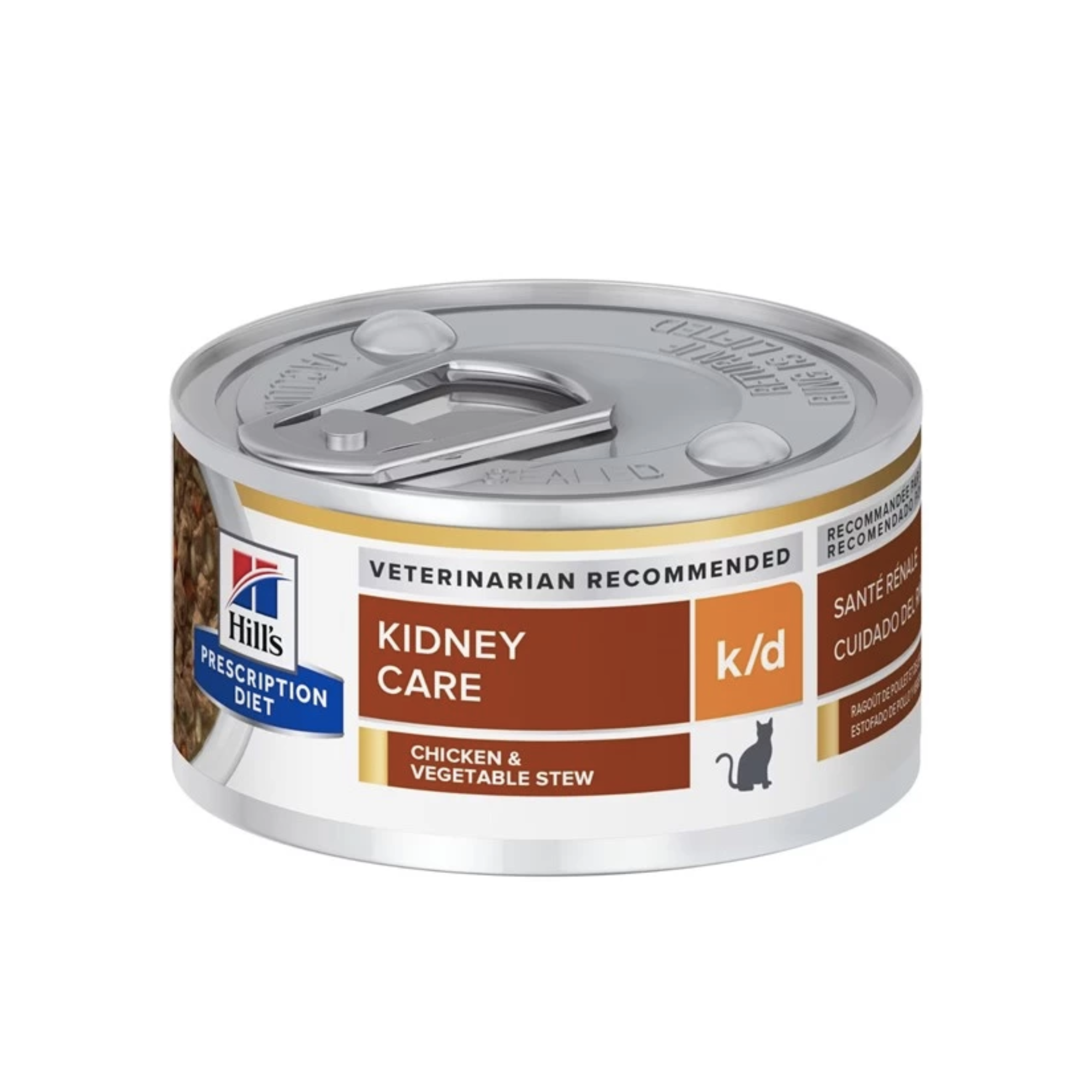 Hill's -  處方食品貓用K/D腎臟病護理罐頭 2.9 安士  (雞肉燉蔬菜味) ( 24罐) 3393