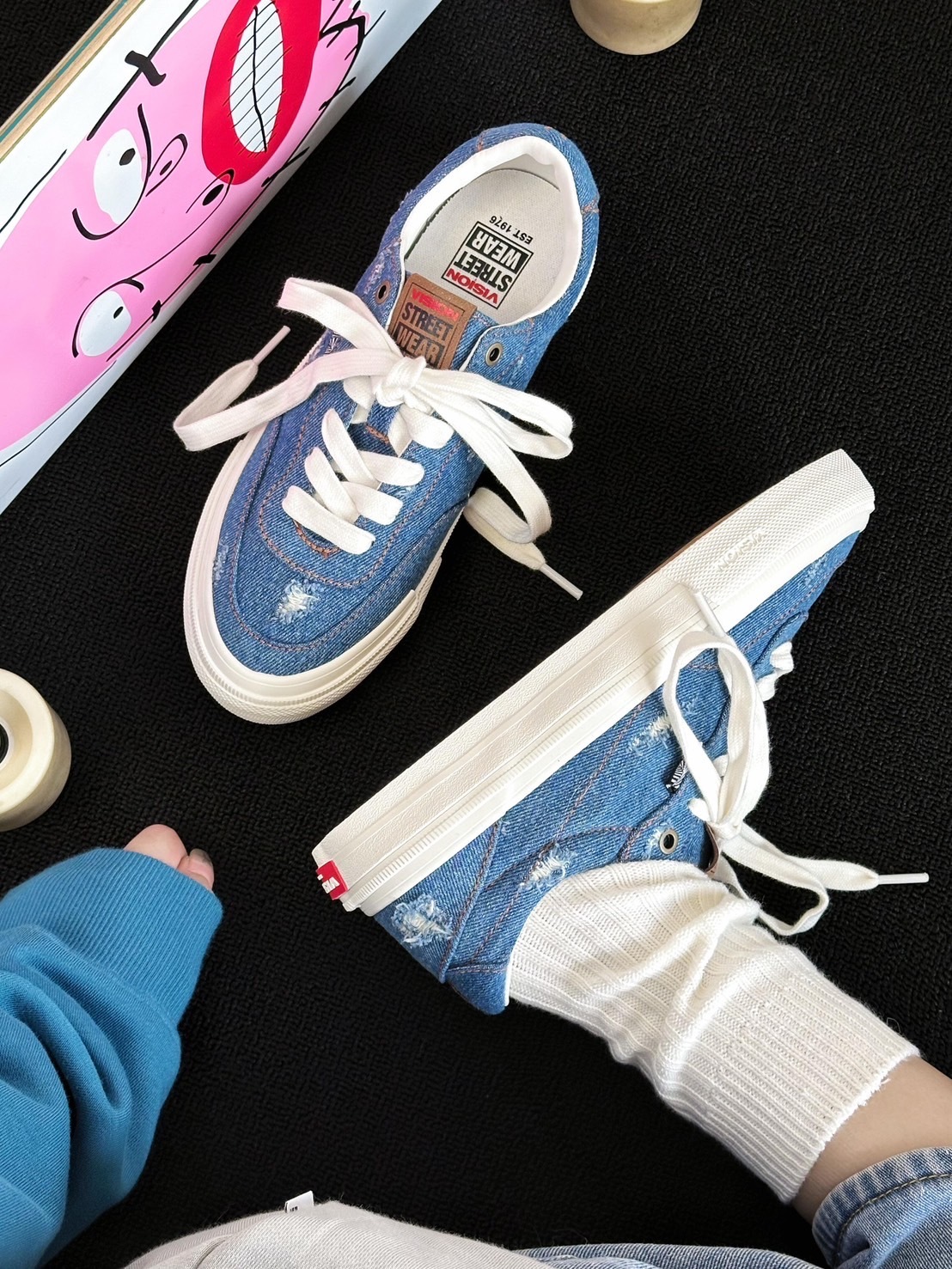 Vision Street Wear Flat Top系列 美式街頭滑板鞋 丹寧 牛仔 水洗破壞 美式 復古 滑板鞋 穿搭 工裝/預購