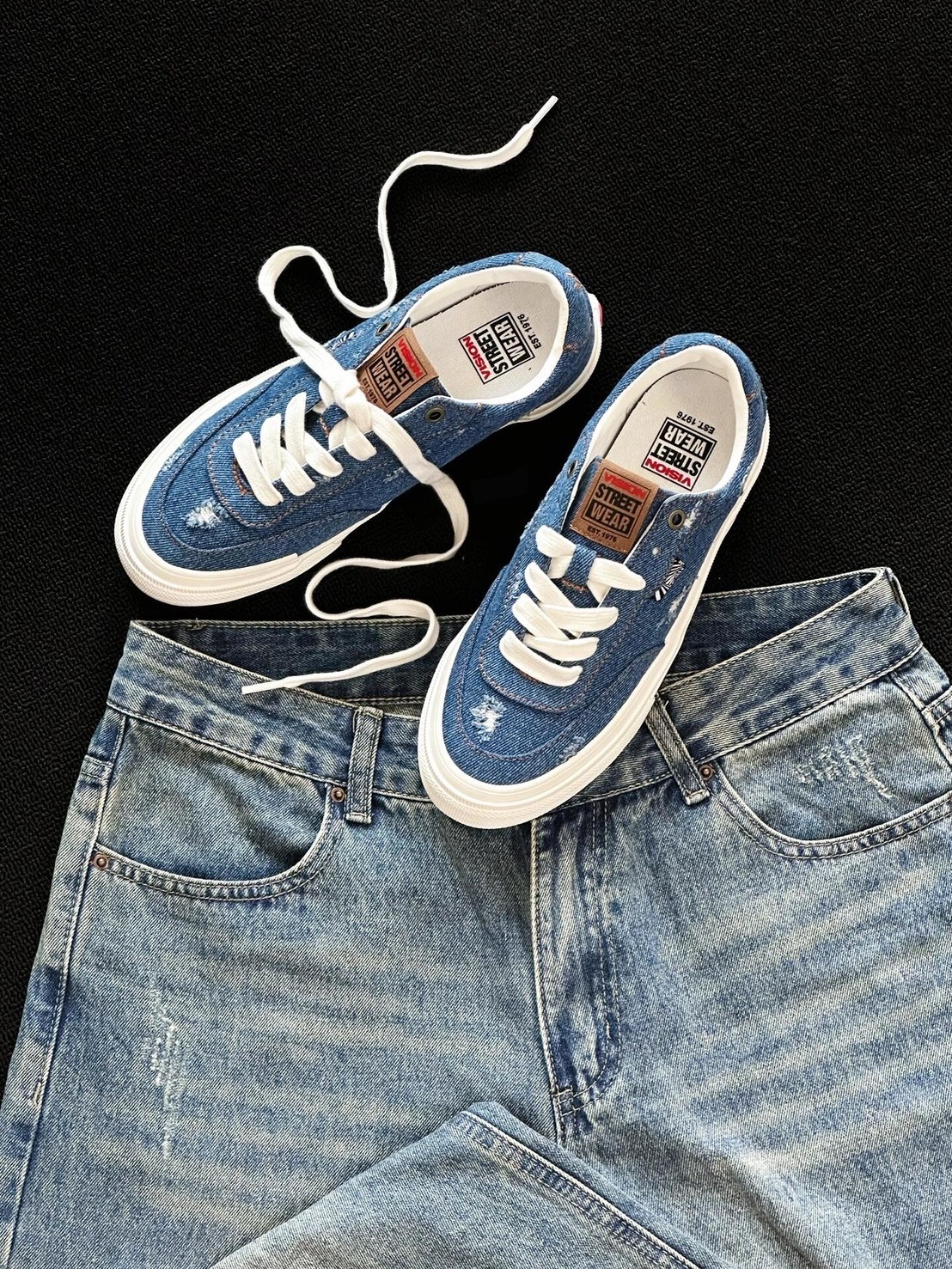 Vision Street Wear Flat Top系列 美式街頭滑板鞋 丹寧 牛仔 水洗破壞 美式 復古 滑板鞋 穿搭 工裝/預購