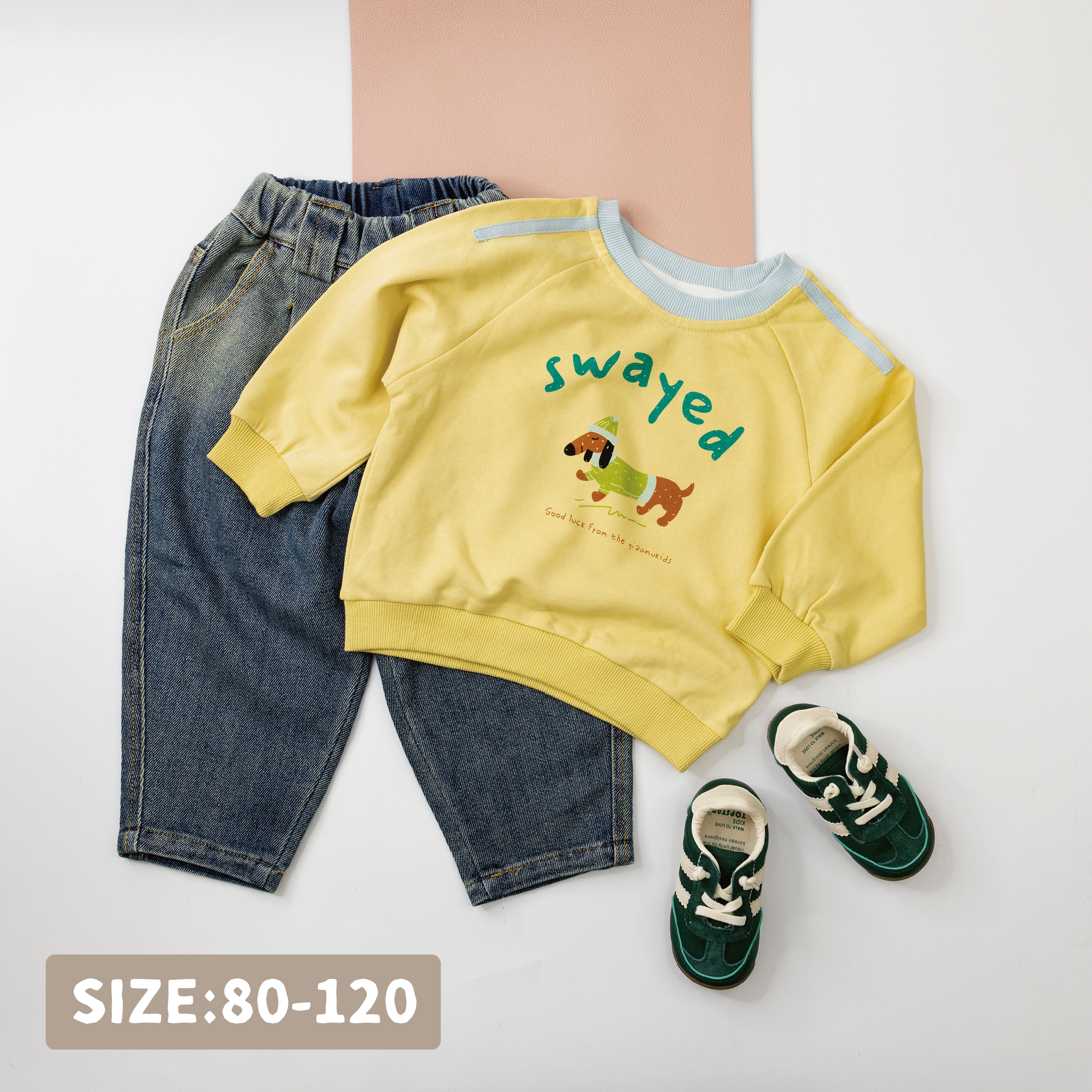 【H35785】可愛手繪臘腸狗舒適上衣