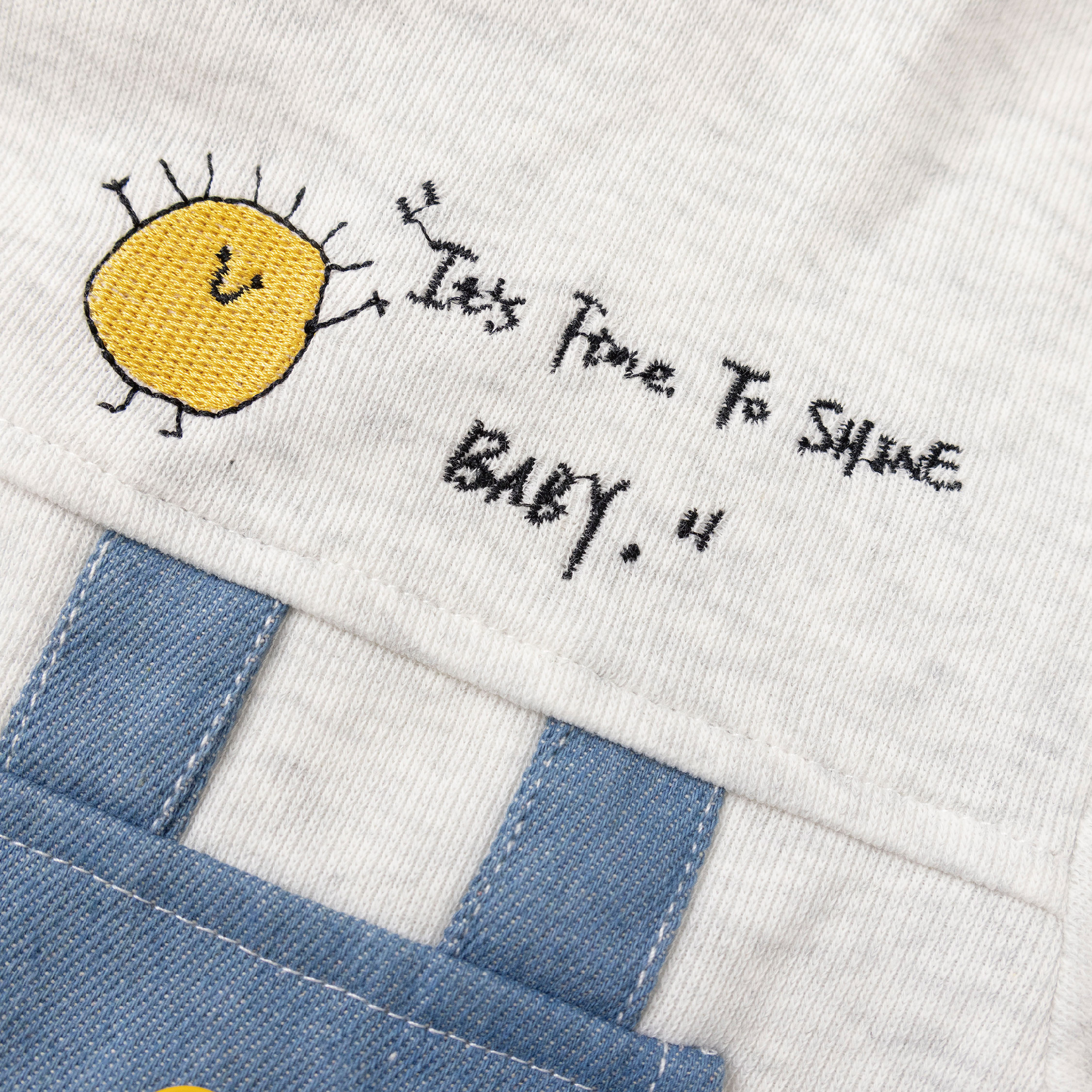 【H35788】恐龍小皮標背包造型口袋上衣