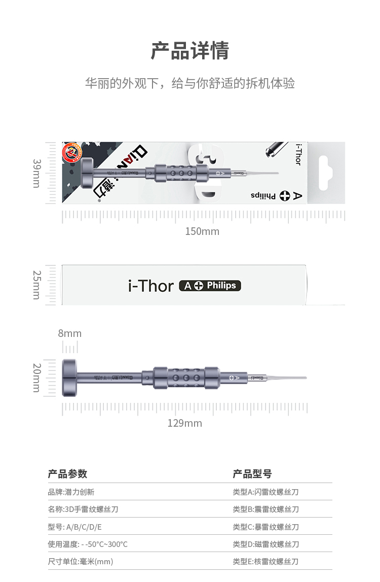 潛力創新iThor3D 手雷螺絲起子組 高精原批頭 強磁防滑牙螺絲刀