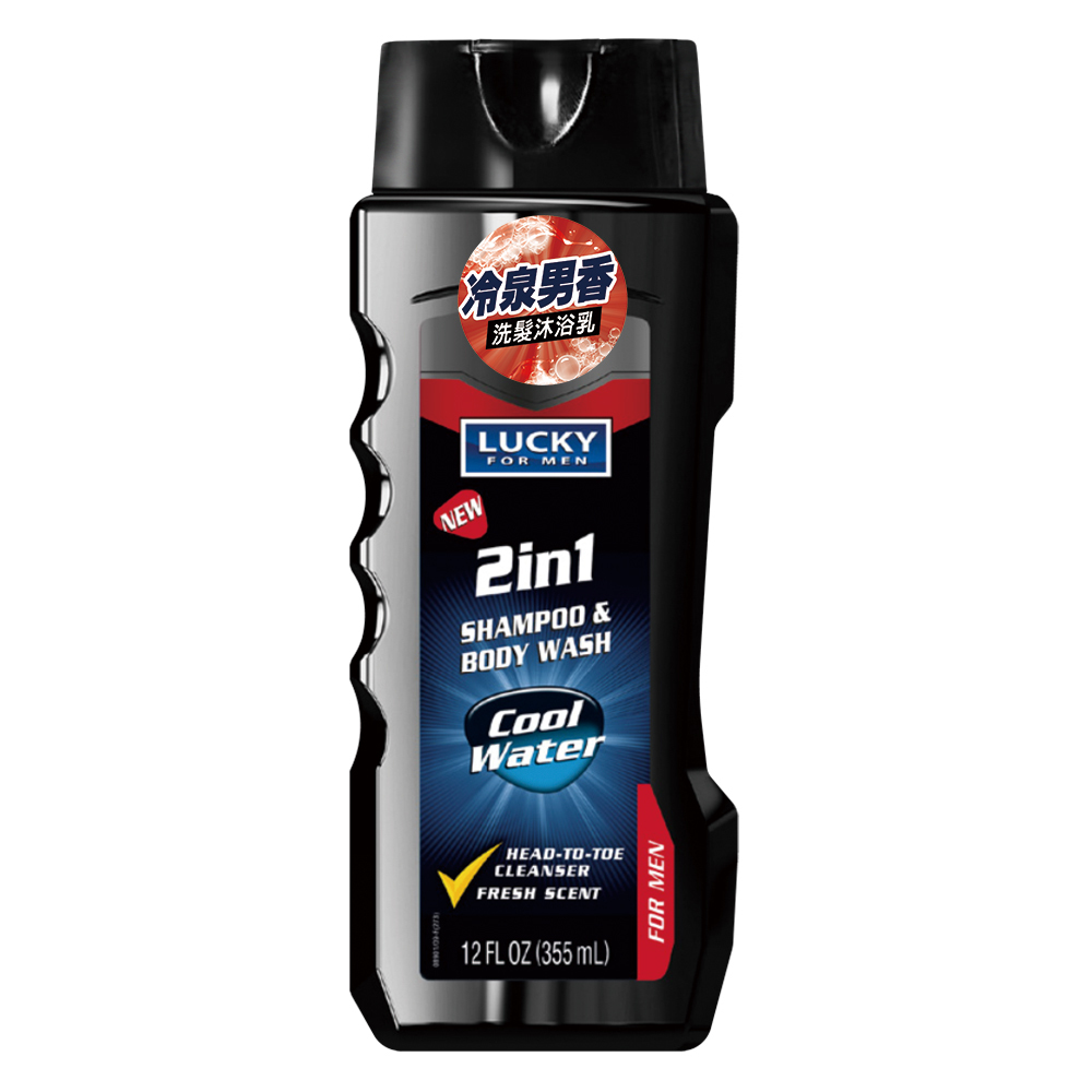 【Lucky Super Soft】男士洗髮沐浴乳 12oz/355ml(冷泉男香)