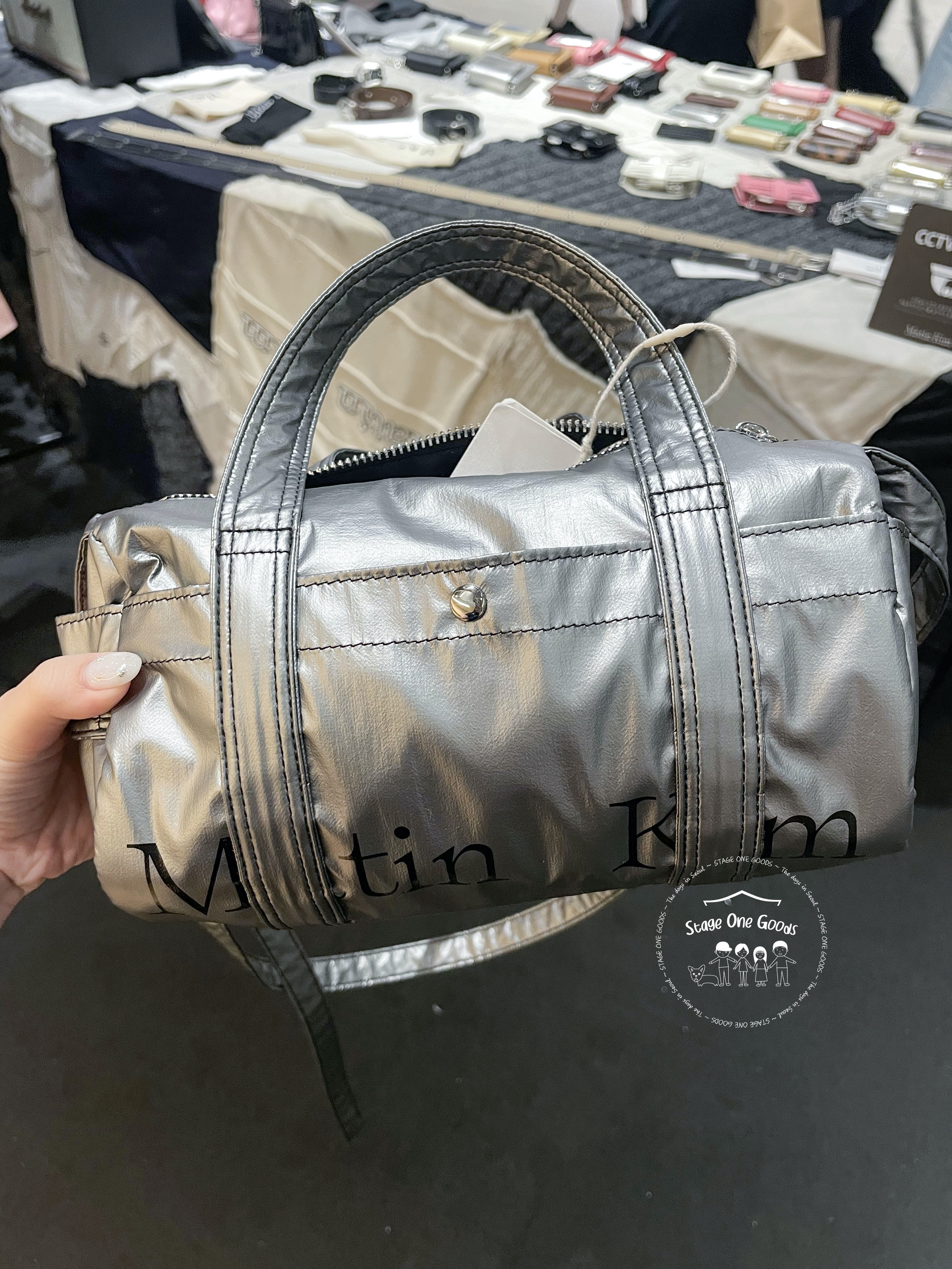 Matin Kim GLOSSY LOGO SPORTY MINI DUFFEL BAG Matin Kim GLOSSY LOGO SPORTY MINI DUFFEL BAG