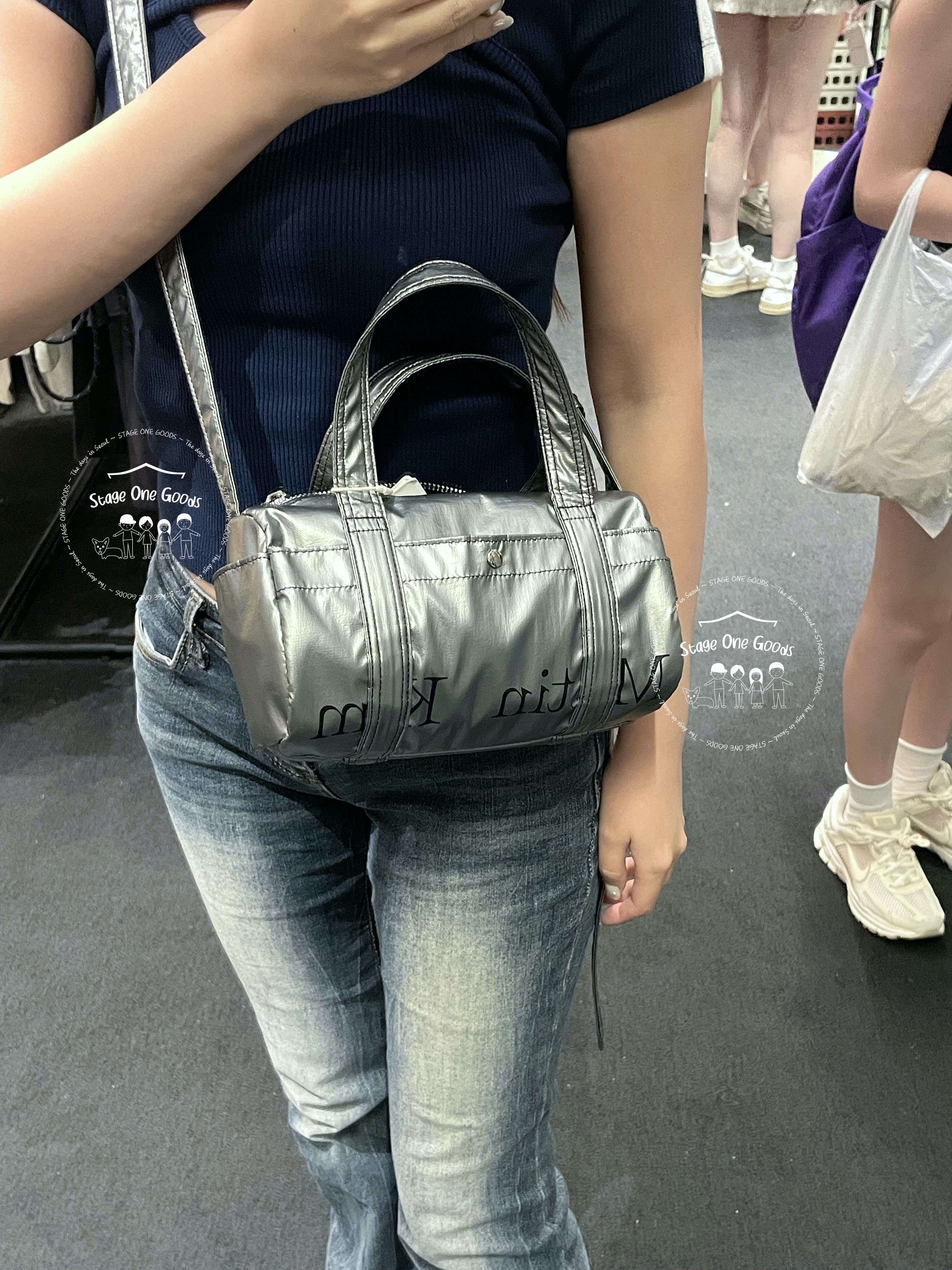 Matin Kim GLOSSY LOGO SPORTY MINI DUFFEL BAG