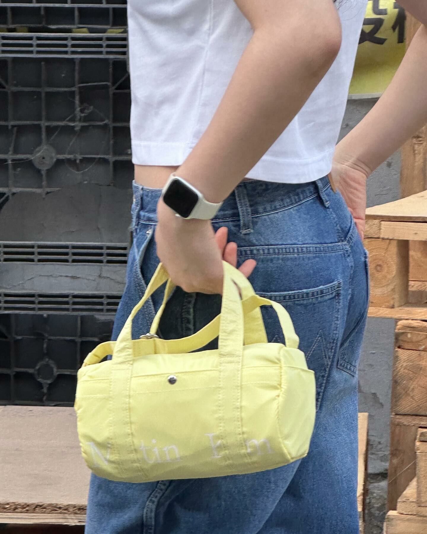 Matin Kim GLOSSY LOGO SPORTY MINI DUFFEL BAG Matin Kim GLOSSY LOGO SPORTY MINI DUFFEL BAG
