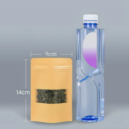 New frosted self-sealing kraft wrapping paper (32 filaments 9*14+3CM 100 pieces)