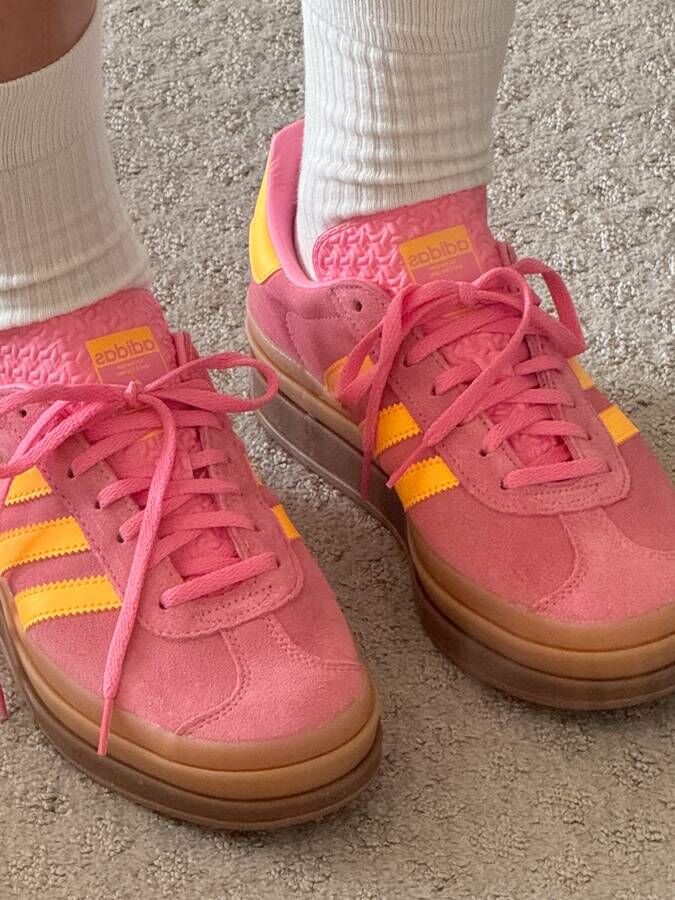 ADIDAS ORIGINALS GAZELLE BOLD 粉黃 芭比粉 亮黃 厚底 增高 女鞋 IF4498 / 調貨