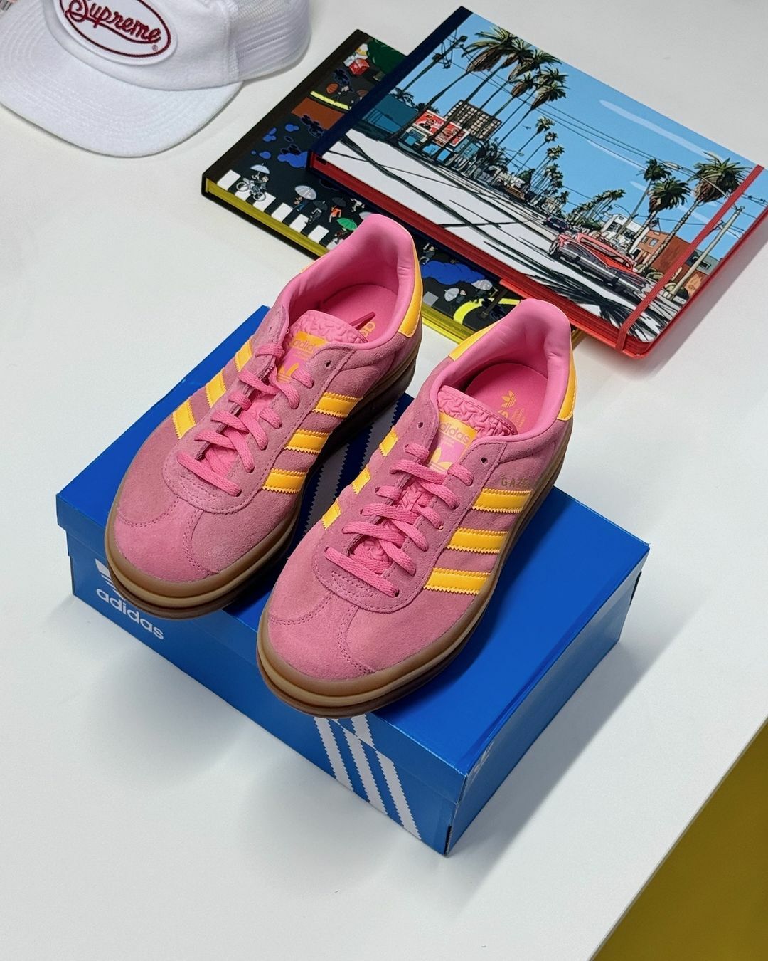 ADIDAS ORIGINALS GAZELLE BOLD 粉黃 芭比粉 亮黃 厚底 增高 女鞋 IF4498 / 調貨