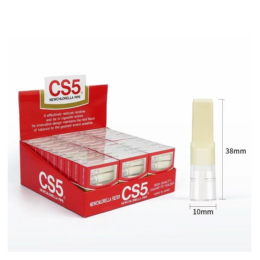 【CS5】日本原裝進口、活性碳/天然藻類/三重過濾、拋棄式過濾煙嘴 #8mm