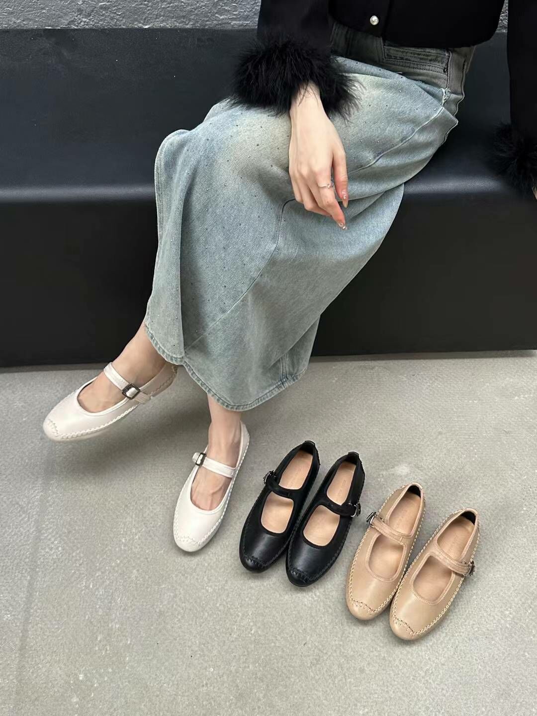 法式復古釦瑪麗珍鞋