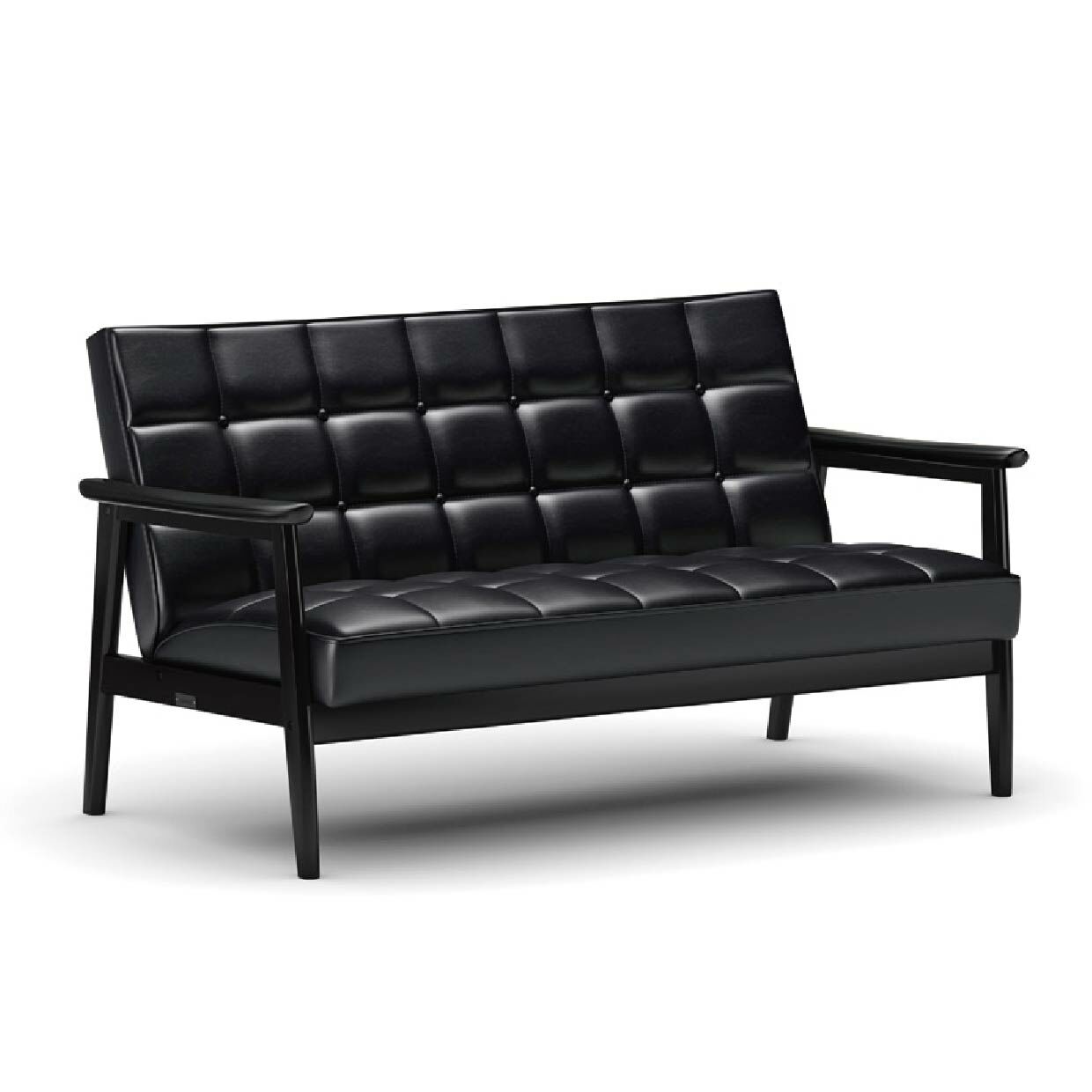 K CHAIR 雙人沙發 / 黑 x 黑