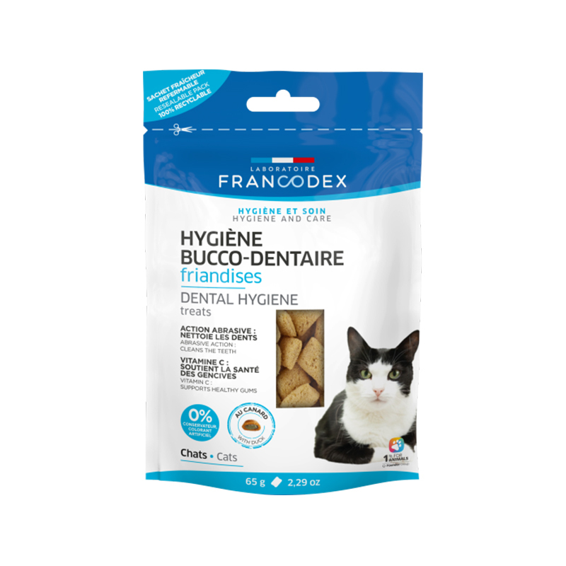 Francodex 貓小食．潔齒除口氣 鴨肉味65g